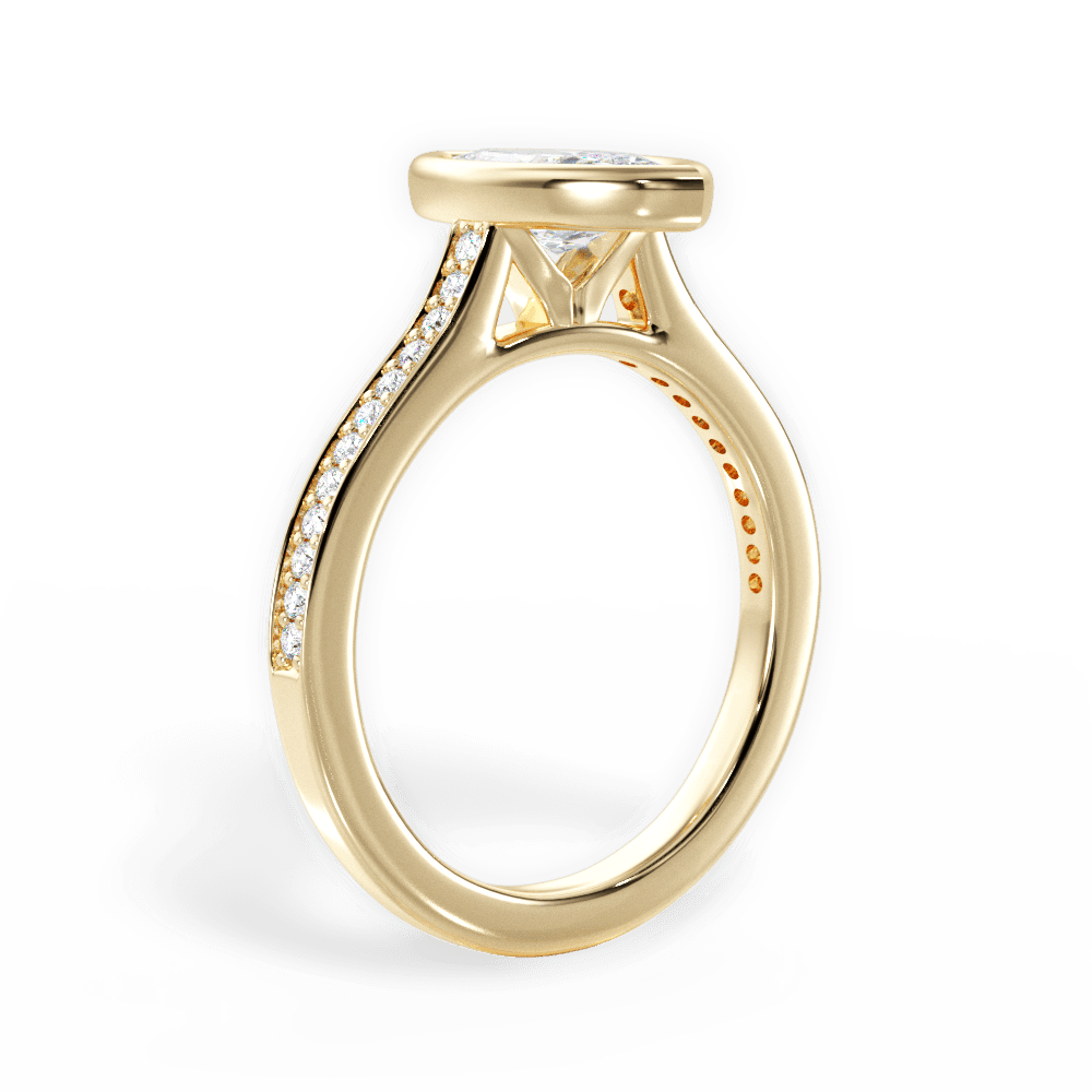 14kt Yellow Gold/18kt Yellow Gold/marquise/front