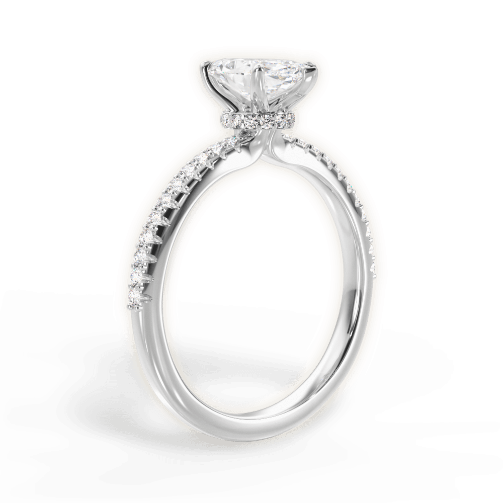 14kt White Gold/18kt White Gold/Platinum/marquise/front
