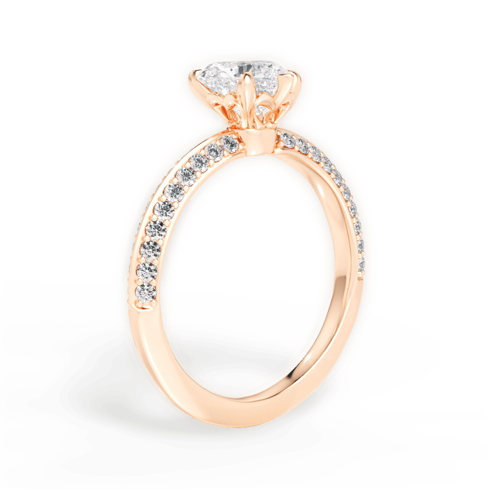 14kt Rose Gold/18kt Rose Gold/heart/front