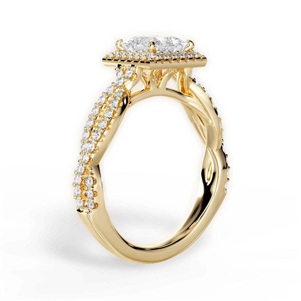 14kt Yellow Gold/18kt Yellow Gold/princess/front