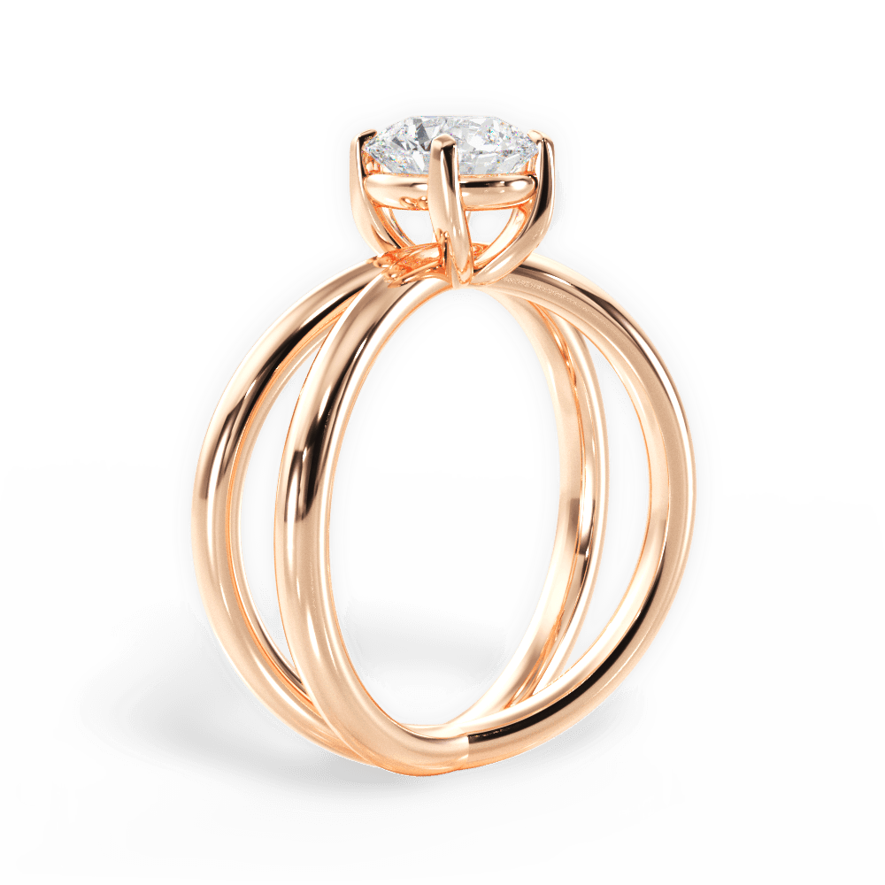 14kt Rose Gold/18kt Rose Gold/round/front