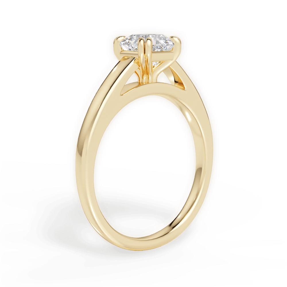 14kt Yellow Gold/18kt Yellow Gold/asscher/front