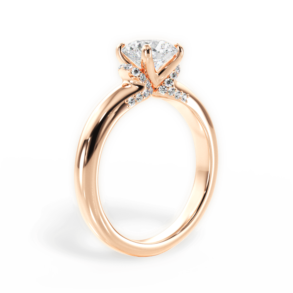 14kt Rose Gold/18kt Rose Gold/round/front
