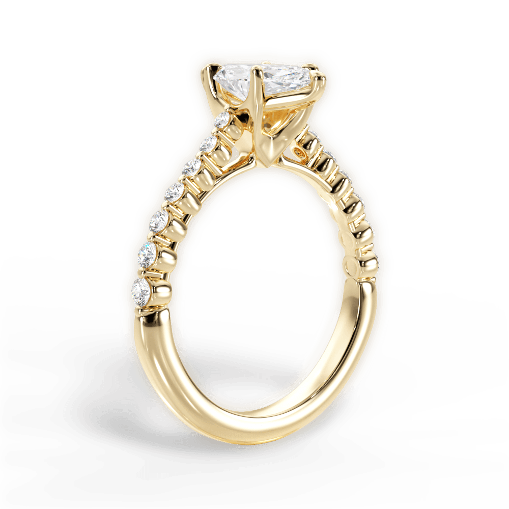 14kt Yellow Gold/18kt Yellow Gold/marquise/front