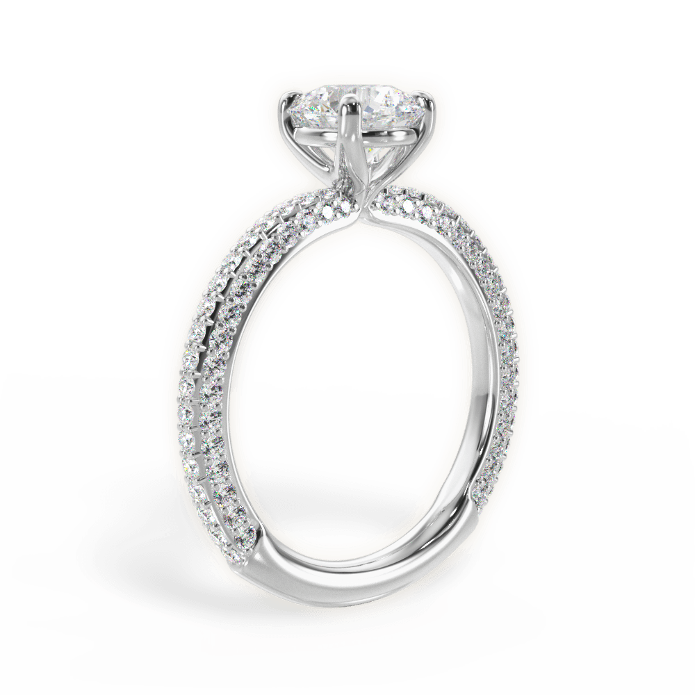 14kt White Gold/18kt White Gold/Platinum/round/front