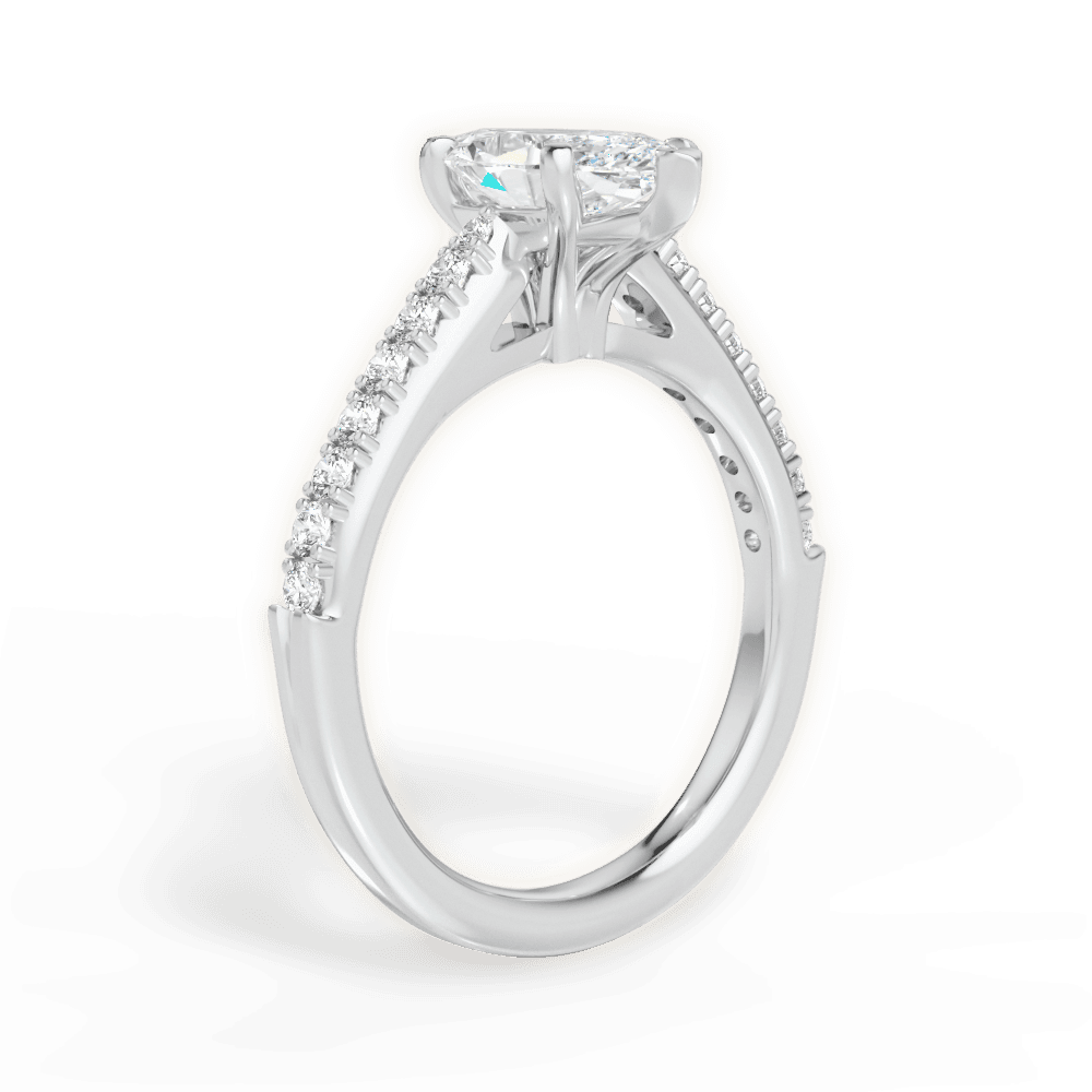 14kt White Gold/18kt White Gold/Platinum/marquise/front