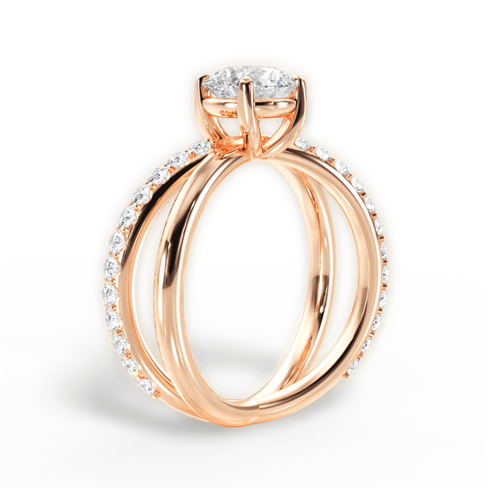 14kt Rose Gold/18kt Rose Gold/round/front