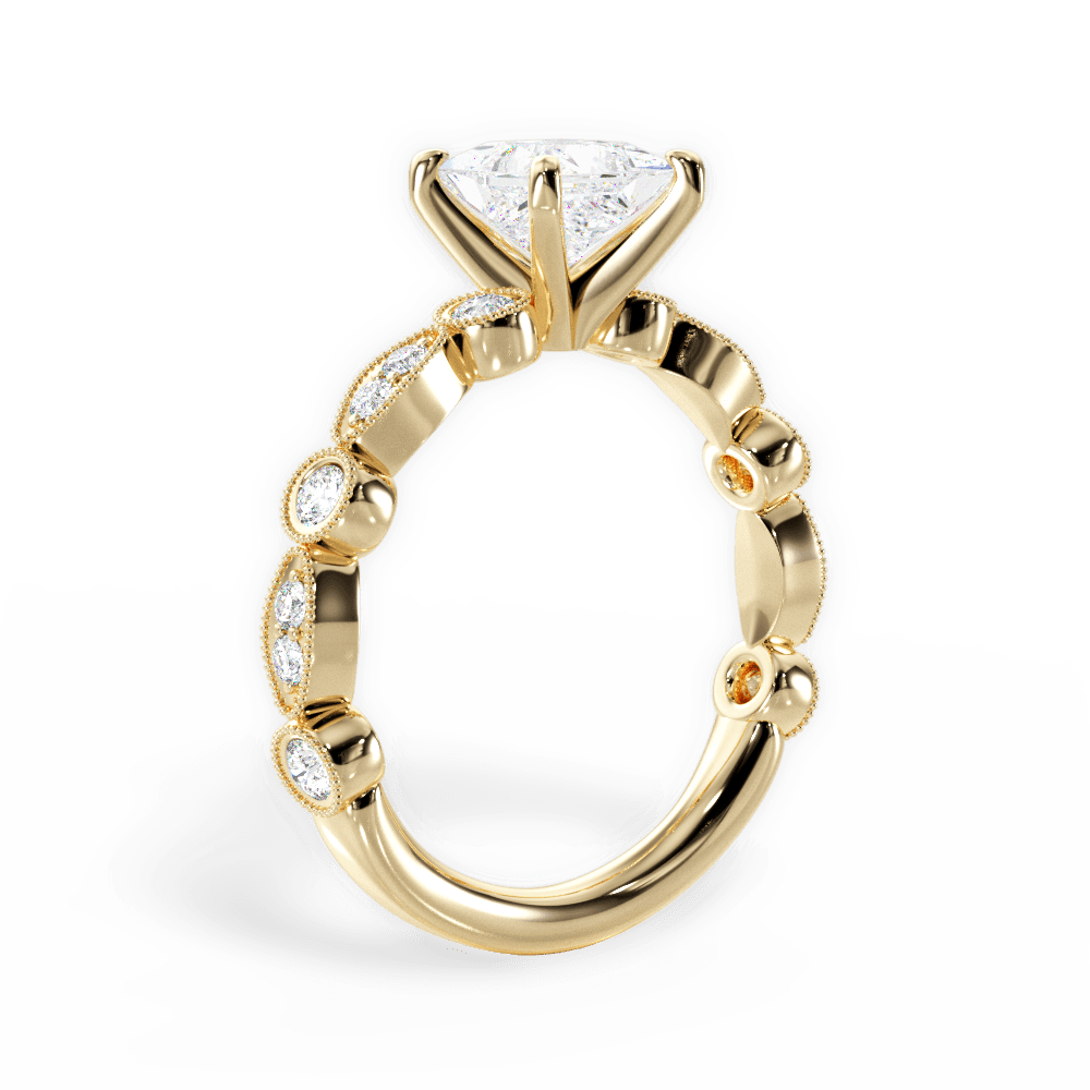 14kt Yellow Gold/18kt Yellow Gold/princess/front