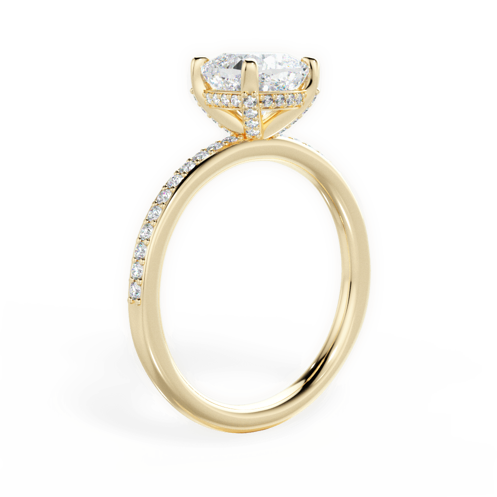 14kt Yellow Gold/18kt Yellow Gold/cushion/front