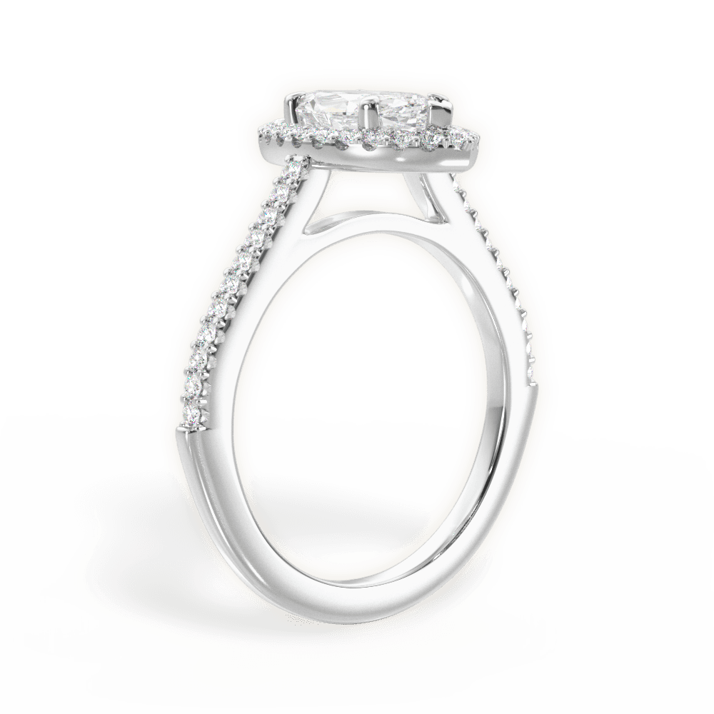 14kt White Gold/18kt White Gold/Platinum/marquise/front