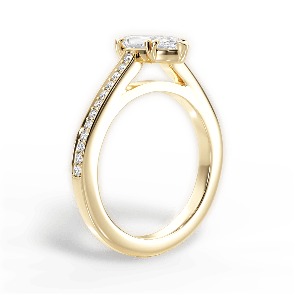 14kt Yellow Gold/18kt Yellow Gold/marquise/front