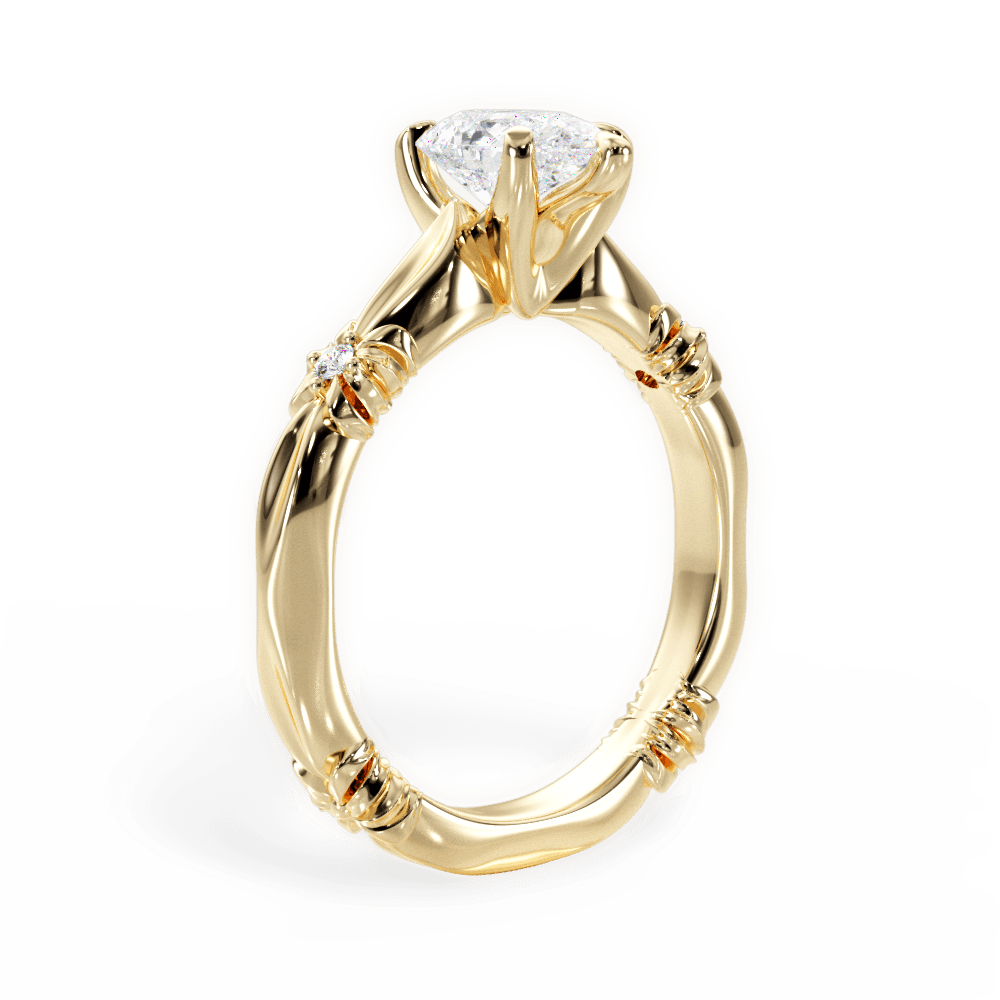 14kt Yellow Gold/18kt Yellow Gold/pear/front