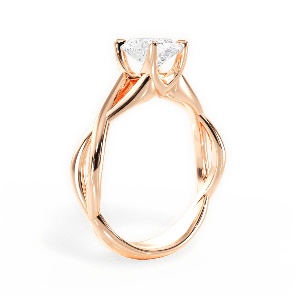 14kt Rose Gold/18kt Rose Gold/oval/front