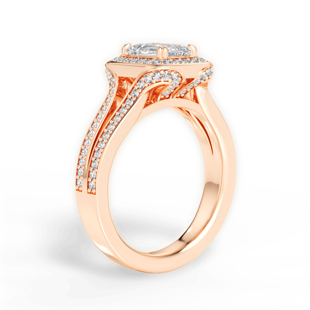 14kt Rose Gold/18kt Rose Gold/emerald/front