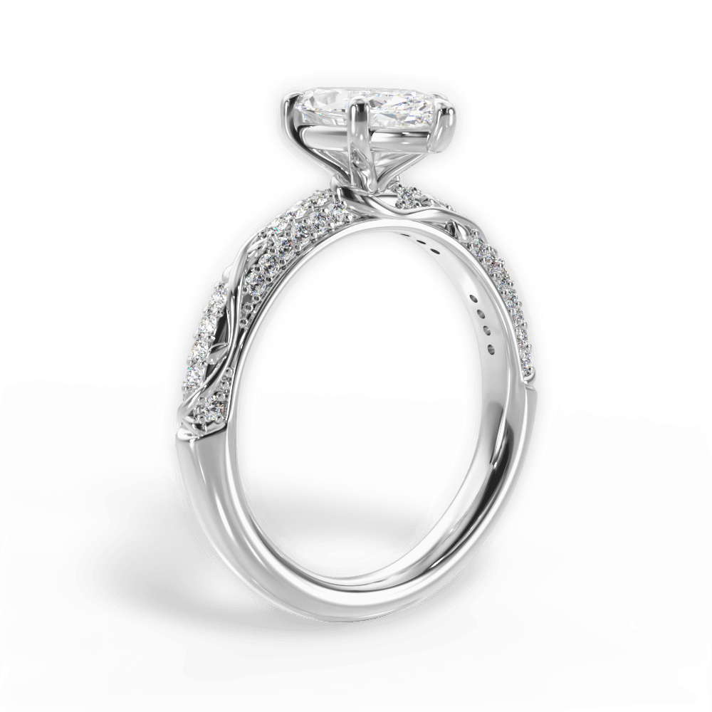 14kt White Gold/18kt White Gold/Platinum/marquise/front