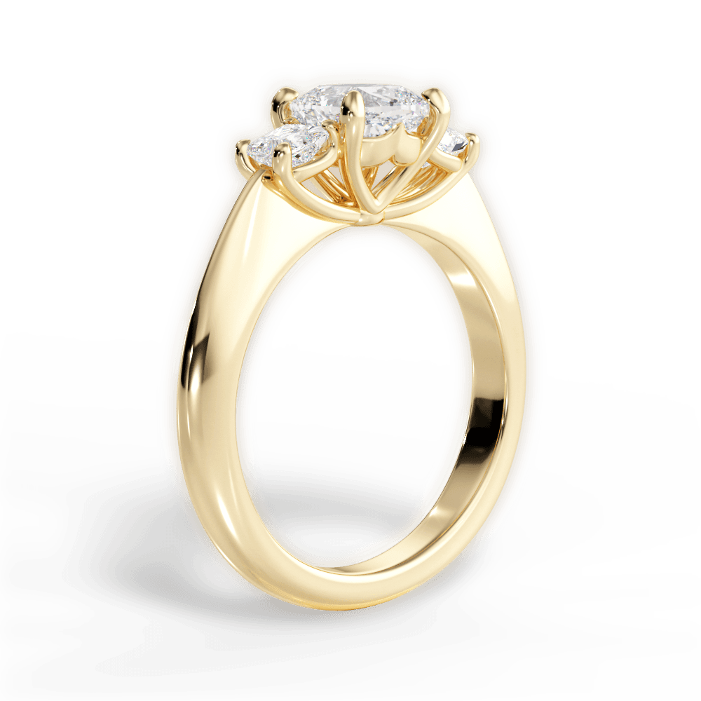 14kt Yellow Gold/18kt Yellow Gold/cushion/front