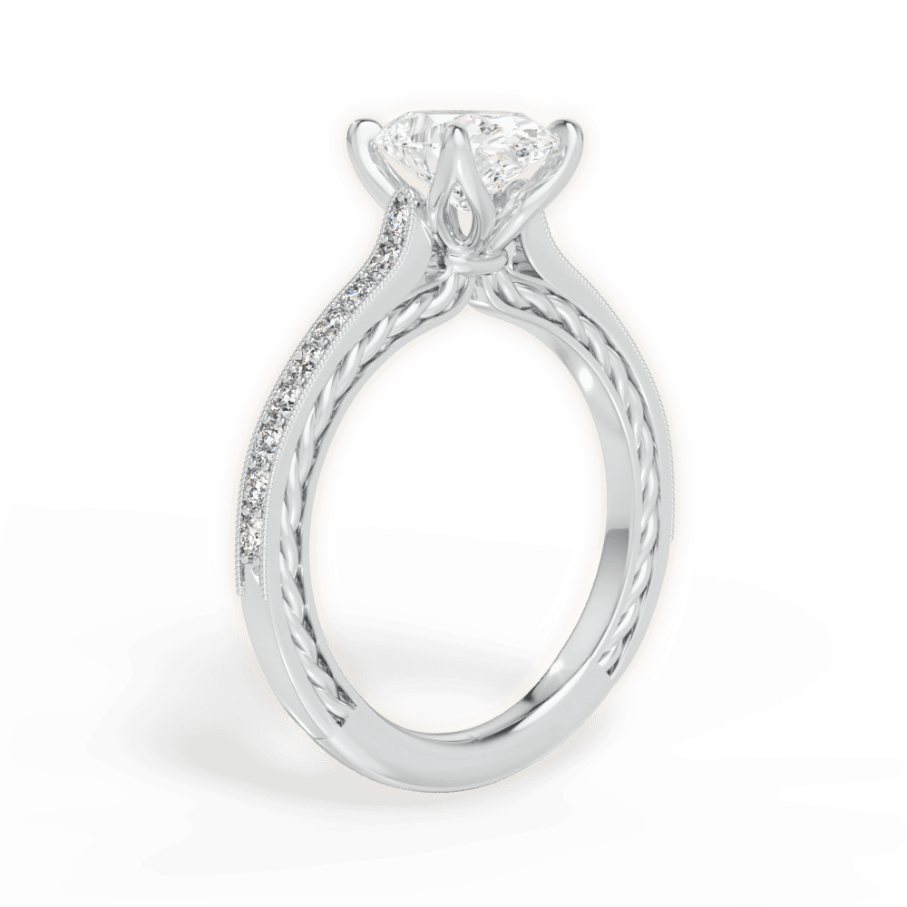 14kt White Gold/18kt White Gold/Platinum/oval/front