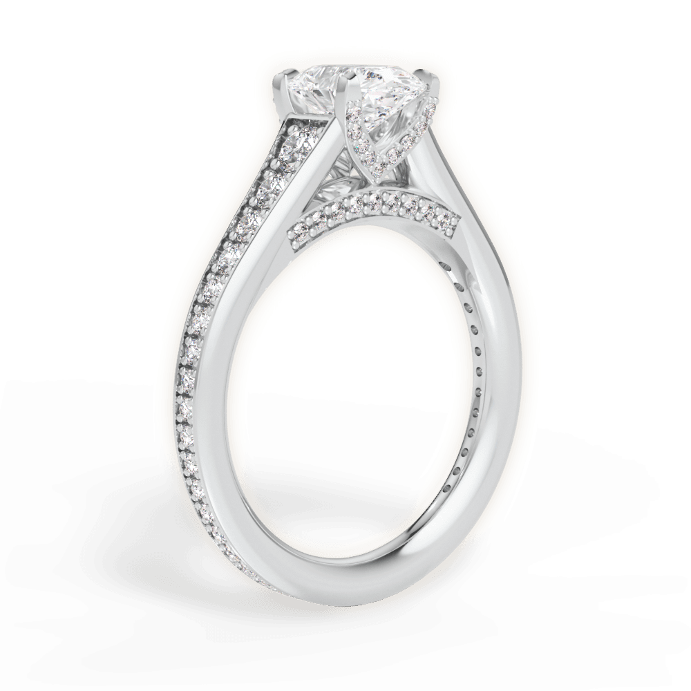 14kt White Gold/18kt White Gold/Platinum/oval/front