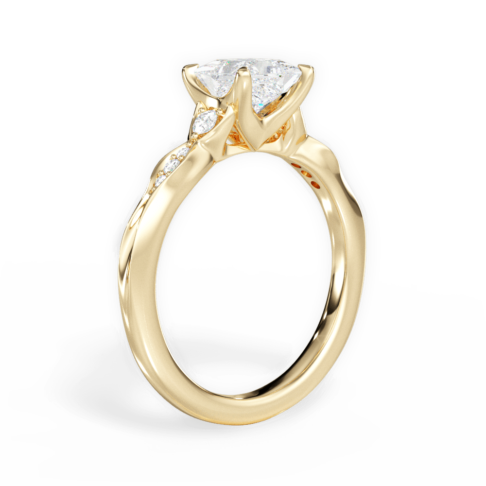 14kt Yellow Gold/18kt Yellow Gold/princess/front