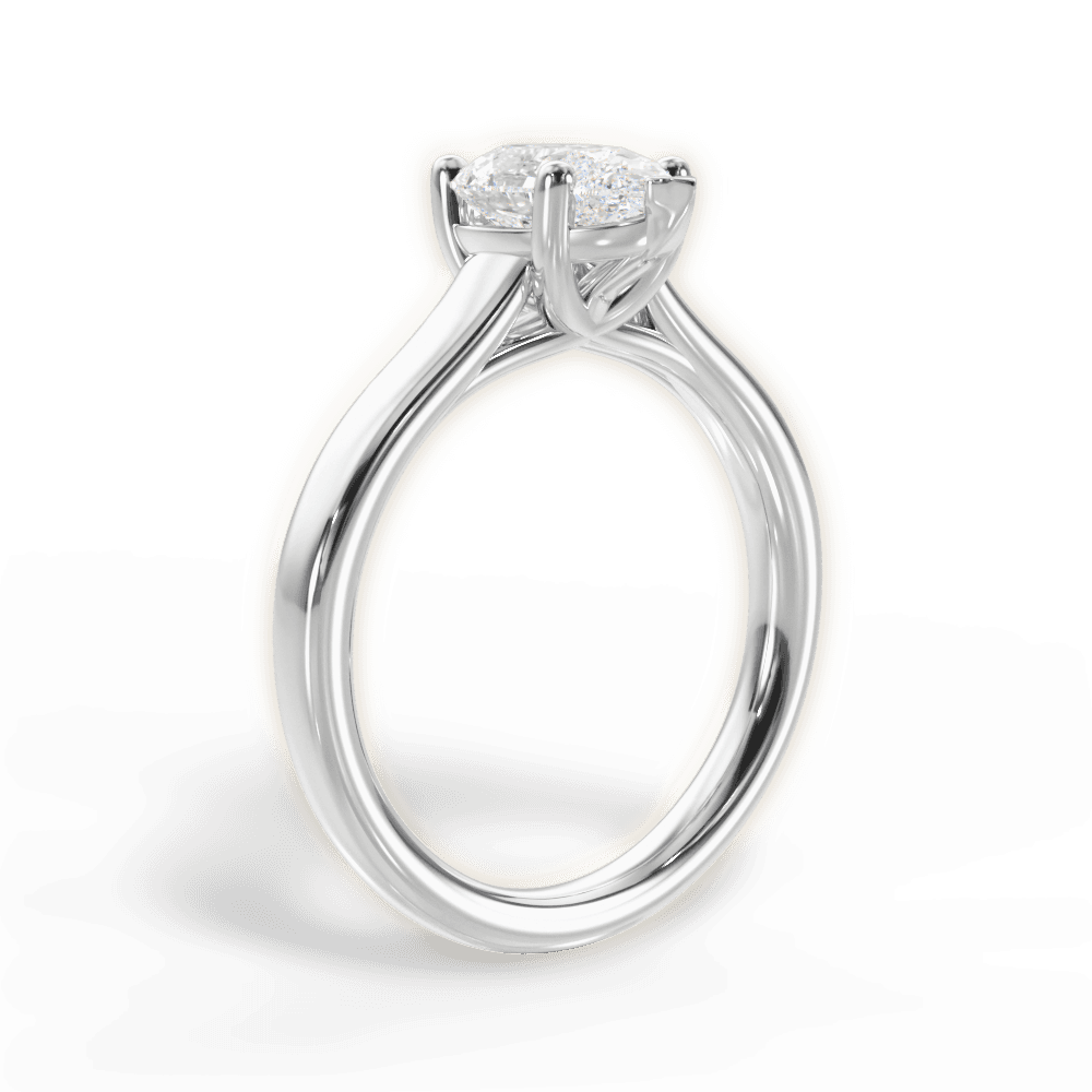 14kt White Gold/18kt White Gold/Platinum/pear/front