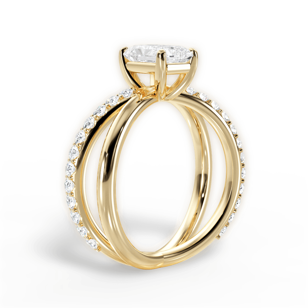 14kt Yellow Gold/18kt Yellow Gold/radiant/front