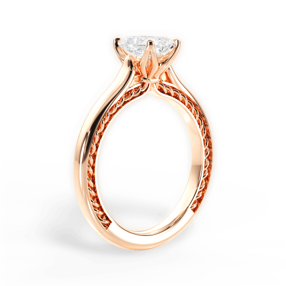 14kt Rose Gold/18kt Rose Gold/radiant/front