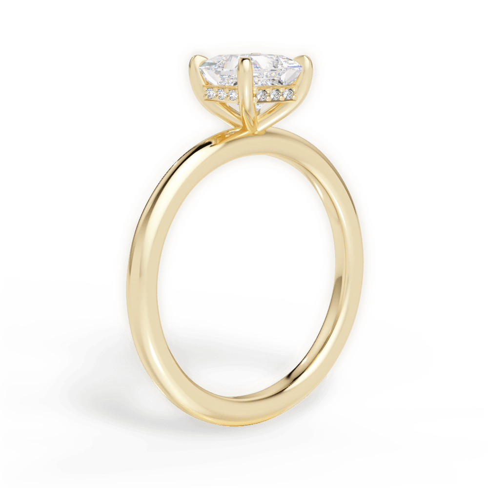 14kt Yellow Gold/18kt Yellow Gold/princess/front