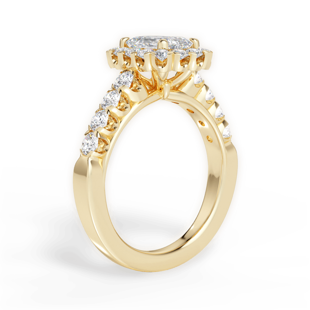 14kt Yellow Gold/18kt Yellow Gold/emerald/front