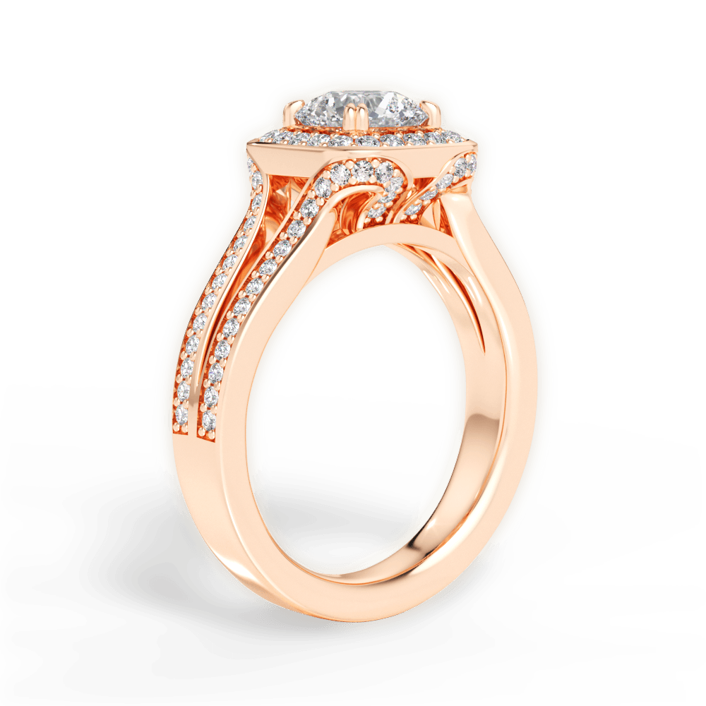 14kt Rose Gold/18kt Rose Gold/round/front