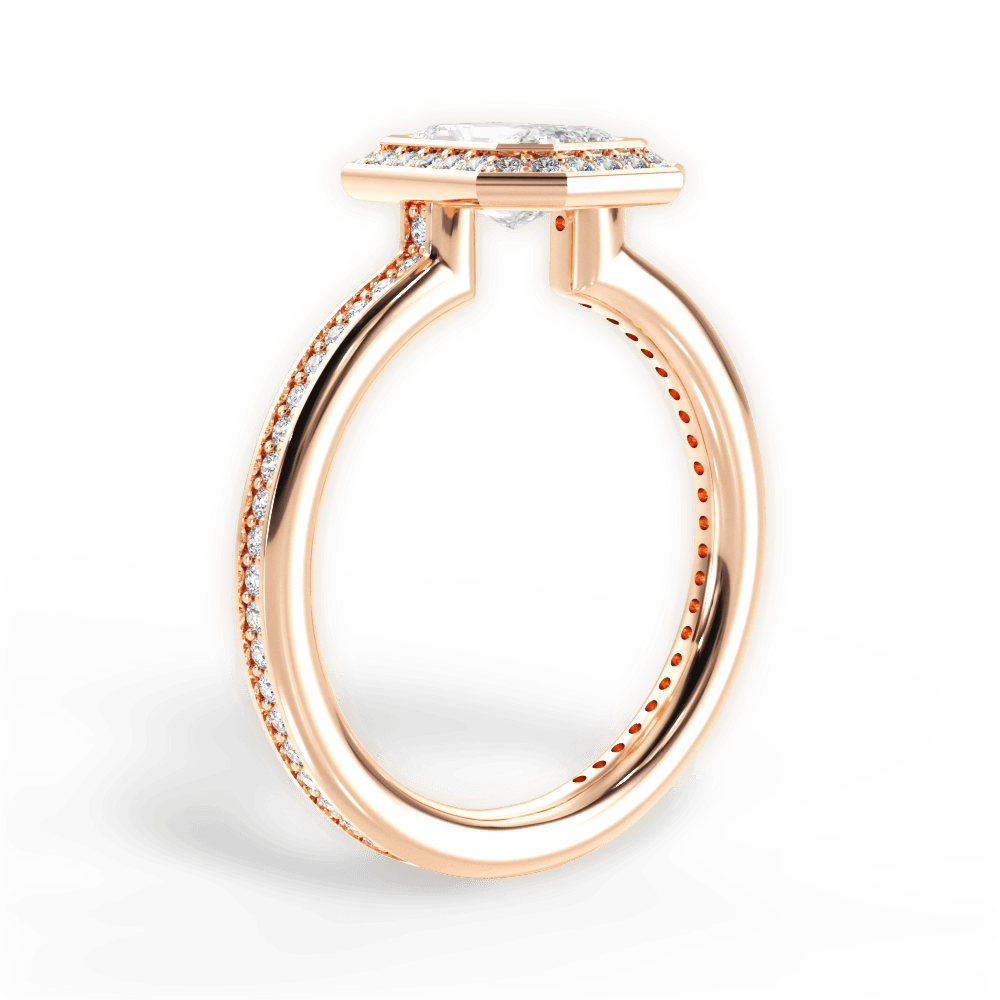 14kt Rose Gold/18kt Rose Gold/radiant/front