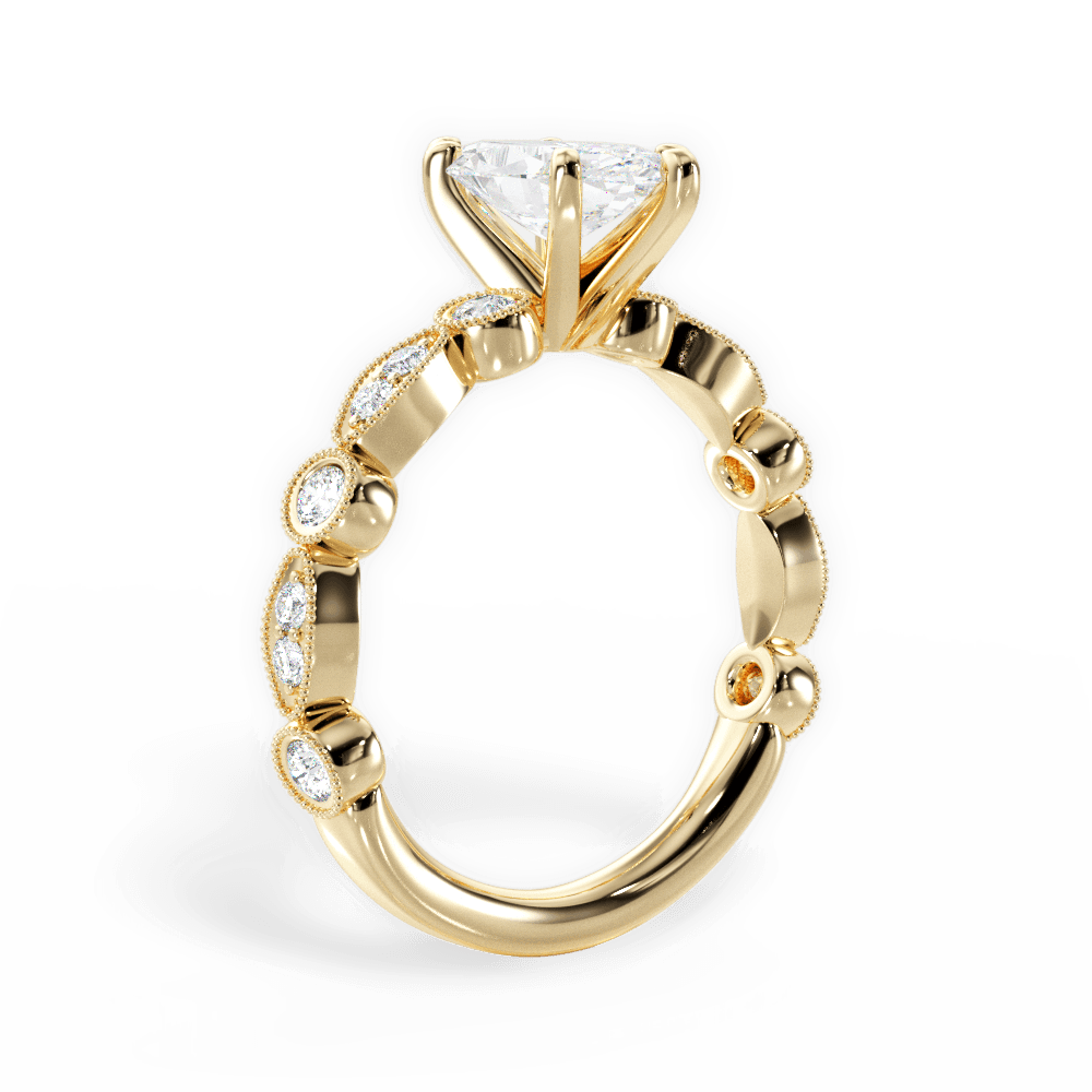 14kt Yellow Gold/18kt Yellow Gold/marquise/front