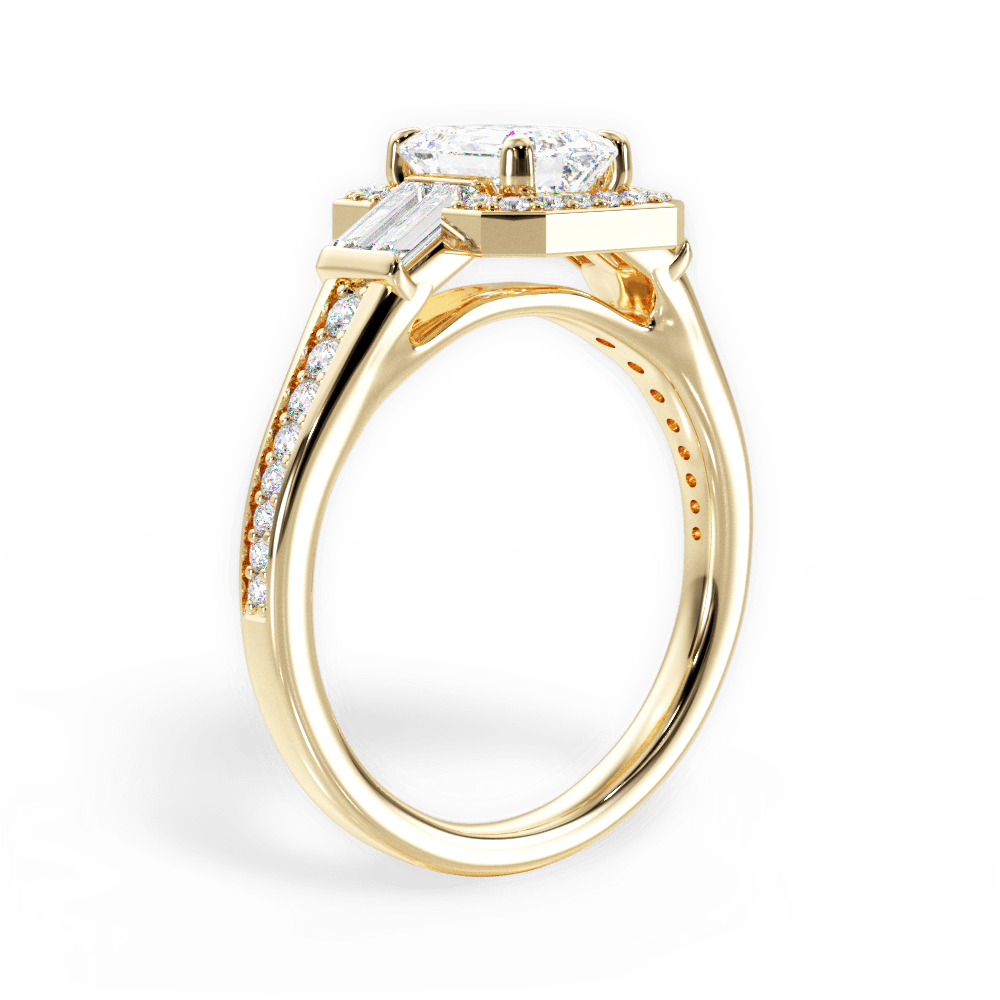 14kt Yellow Gold/18kt Yellow Gold/emerald/front