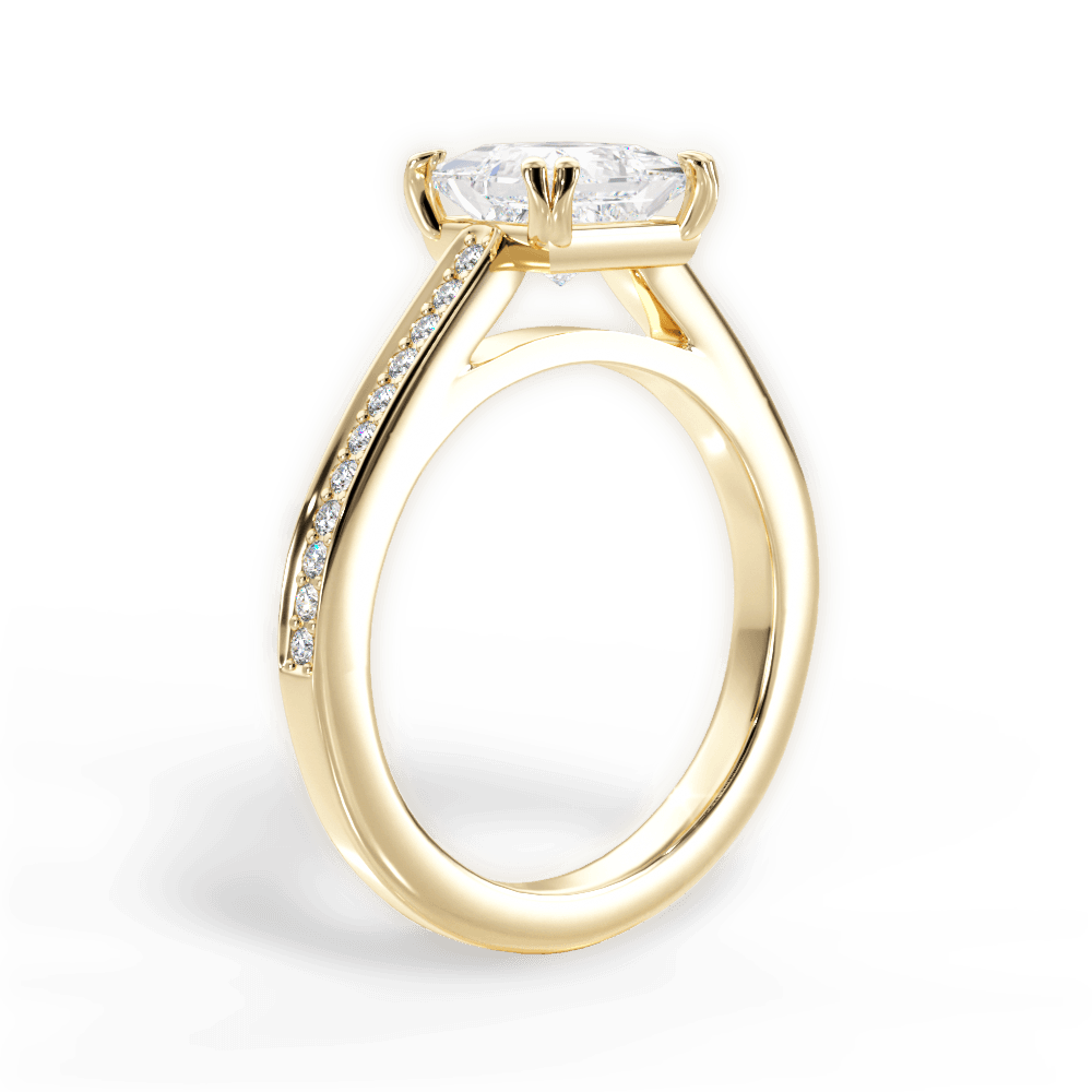 14kt Yellow Gold/18kt Yellow Gold/princess/front