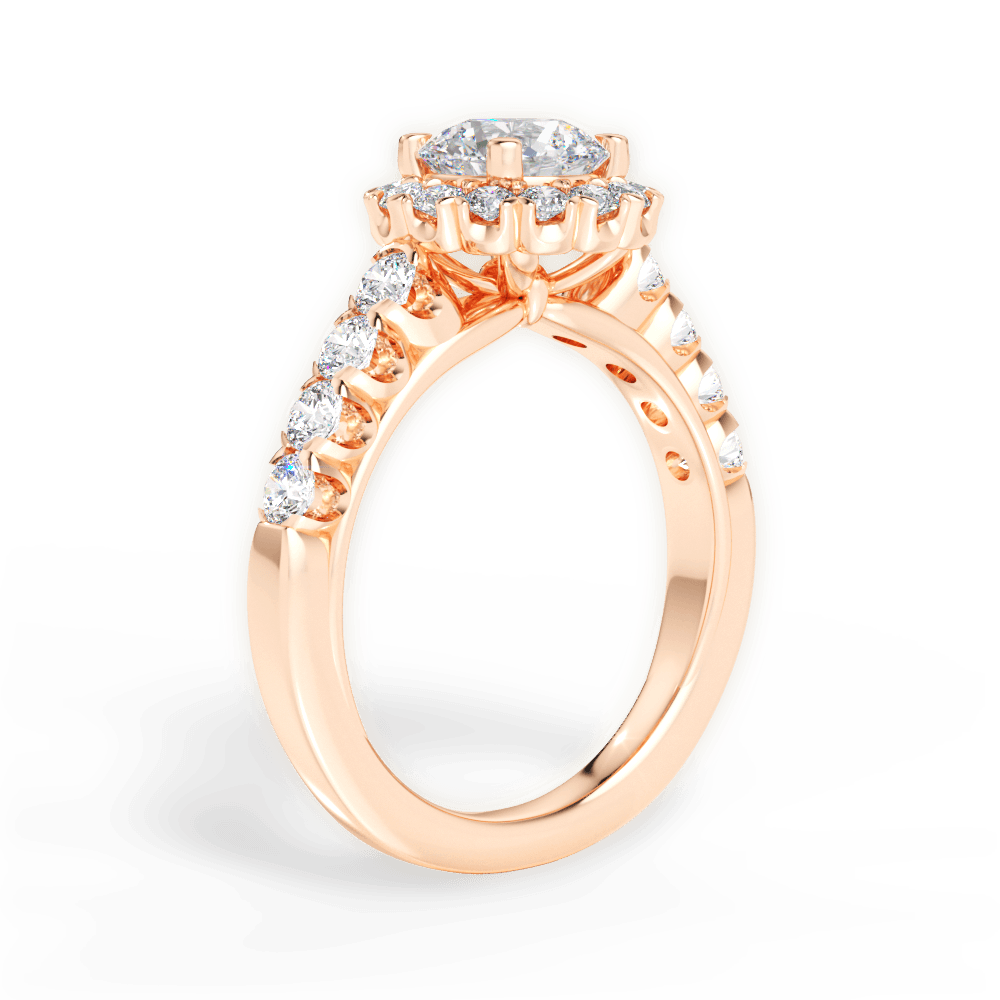 14kt Rose Gold/18kt Rose Gold/round/front