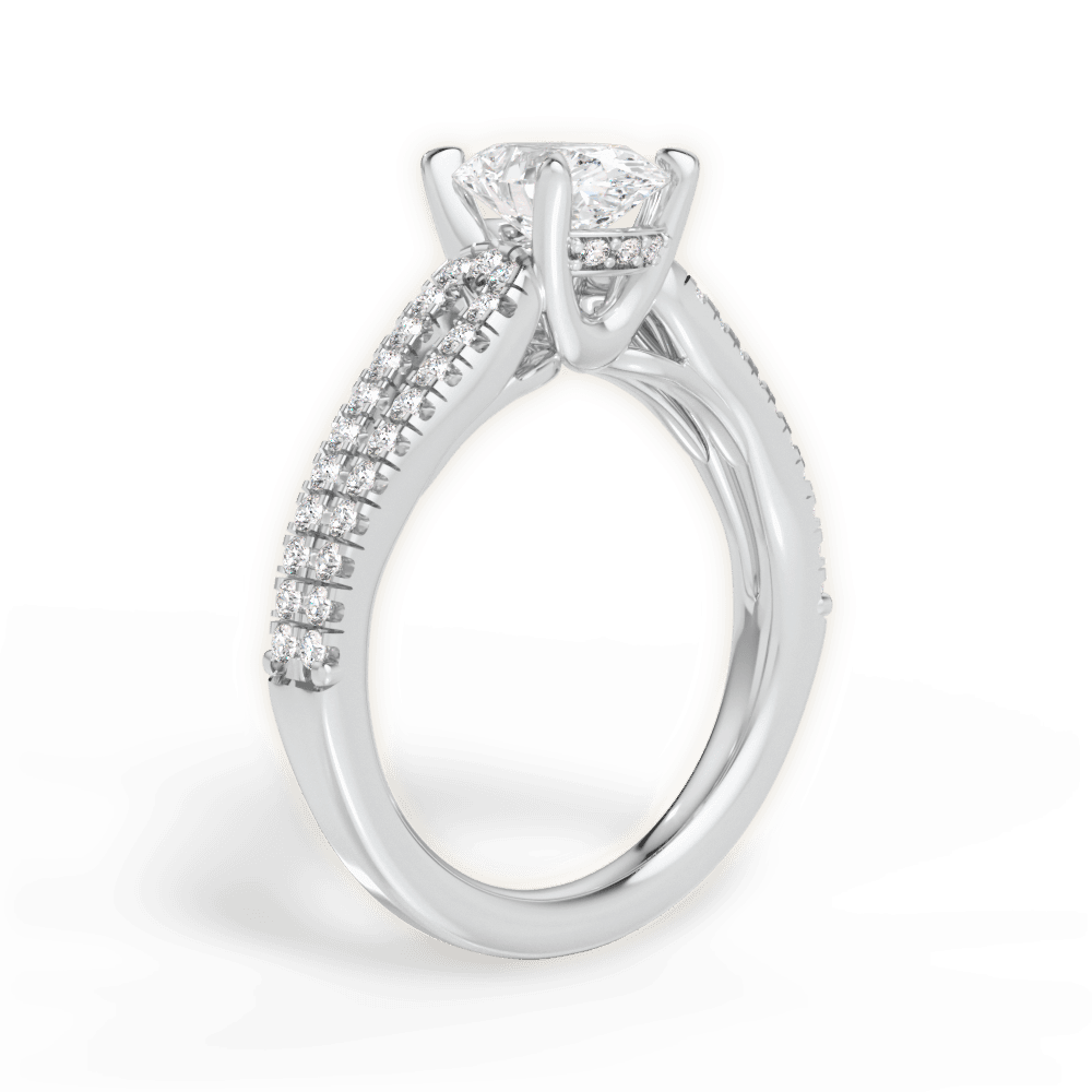14kt White Gold/18kt White Gold/Platinum/oval/front