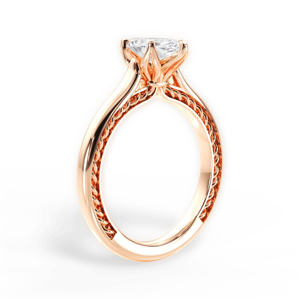 14kt Rose Gold/18kt Rose Gold/marquise/front