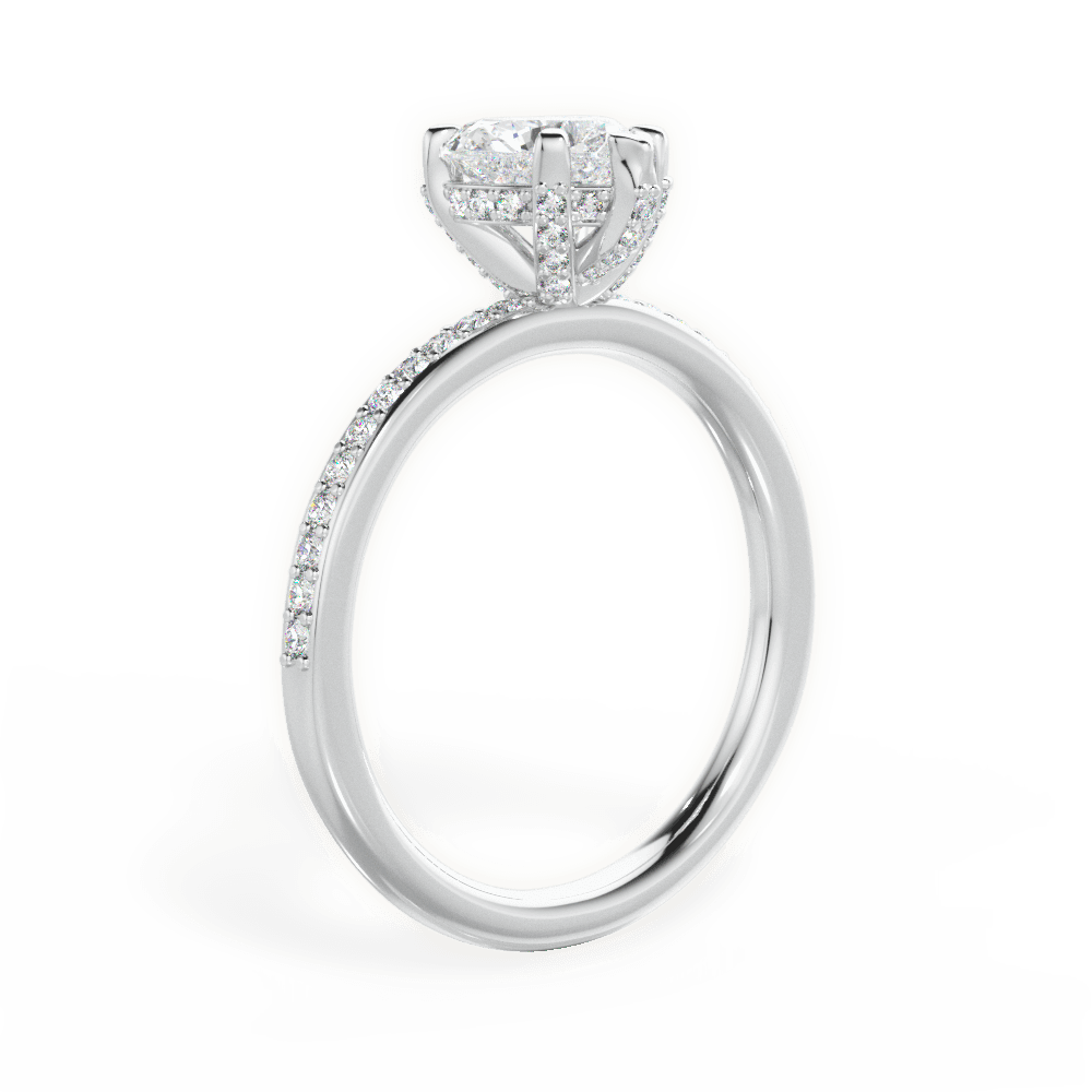 14kt White Gold/18kt White Gold/Platinum/heart/front