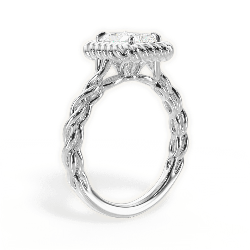 14kt White Gold/18kt White Gold/Platinum/radiant/front