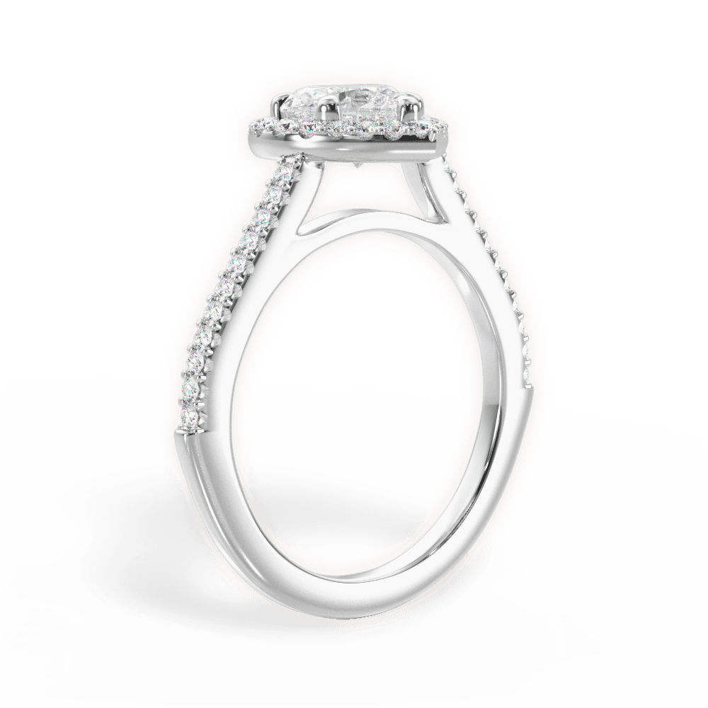 14kt White Gold/18kt White Gold/Platinum/heart/front