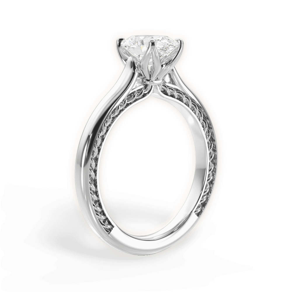 14kt White Gold/18kt White Gold/Platinum/oval/front