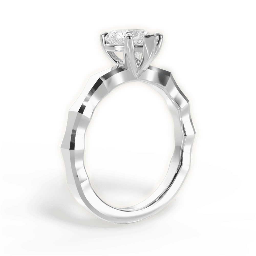 14kt White Gold/18kt White Gold/Platinum/heart/front