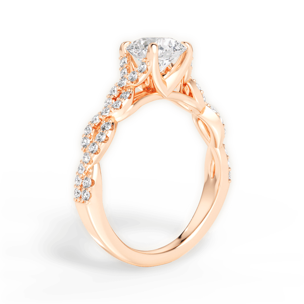 14kt Rose Gold/18kt Rose Gold/round/front