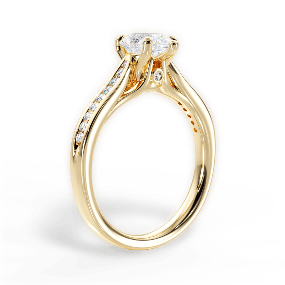 14kt Yellow Gold/18kt Yellow Gold/pear/front