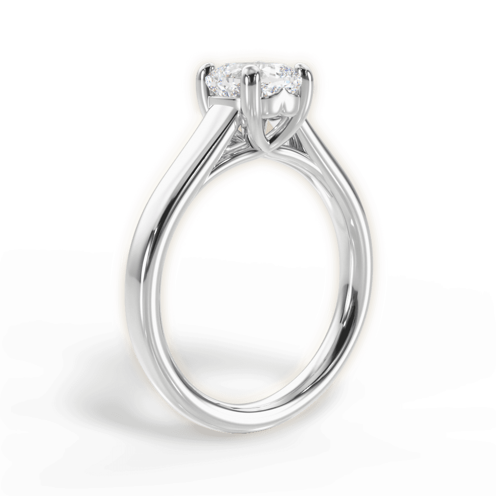 14kt White Gold/18kt White Gold/Platinum/cushion/front