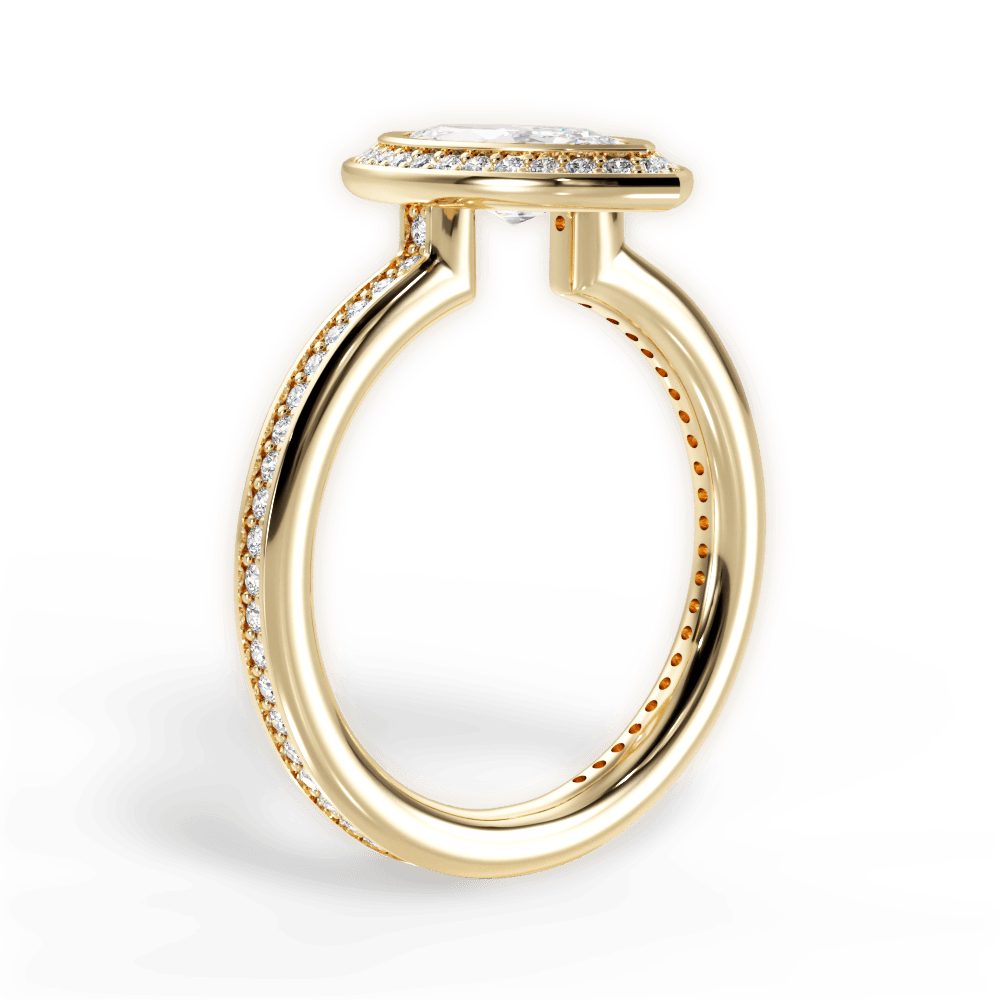 14kt Yellow Gold/18kt Yellow Gold/marquise/front