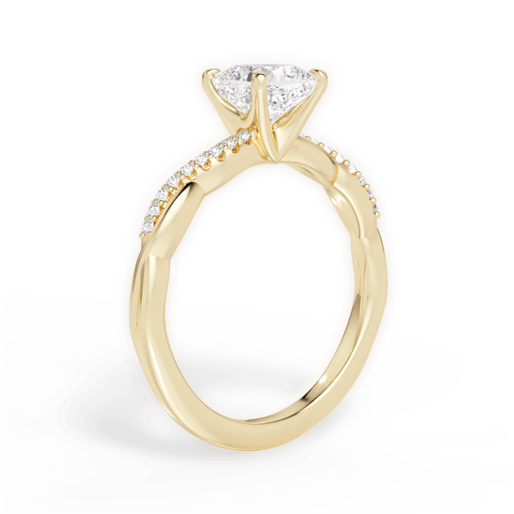 14kt Yellow Gold/18kt Yellow Gold/cushion/front