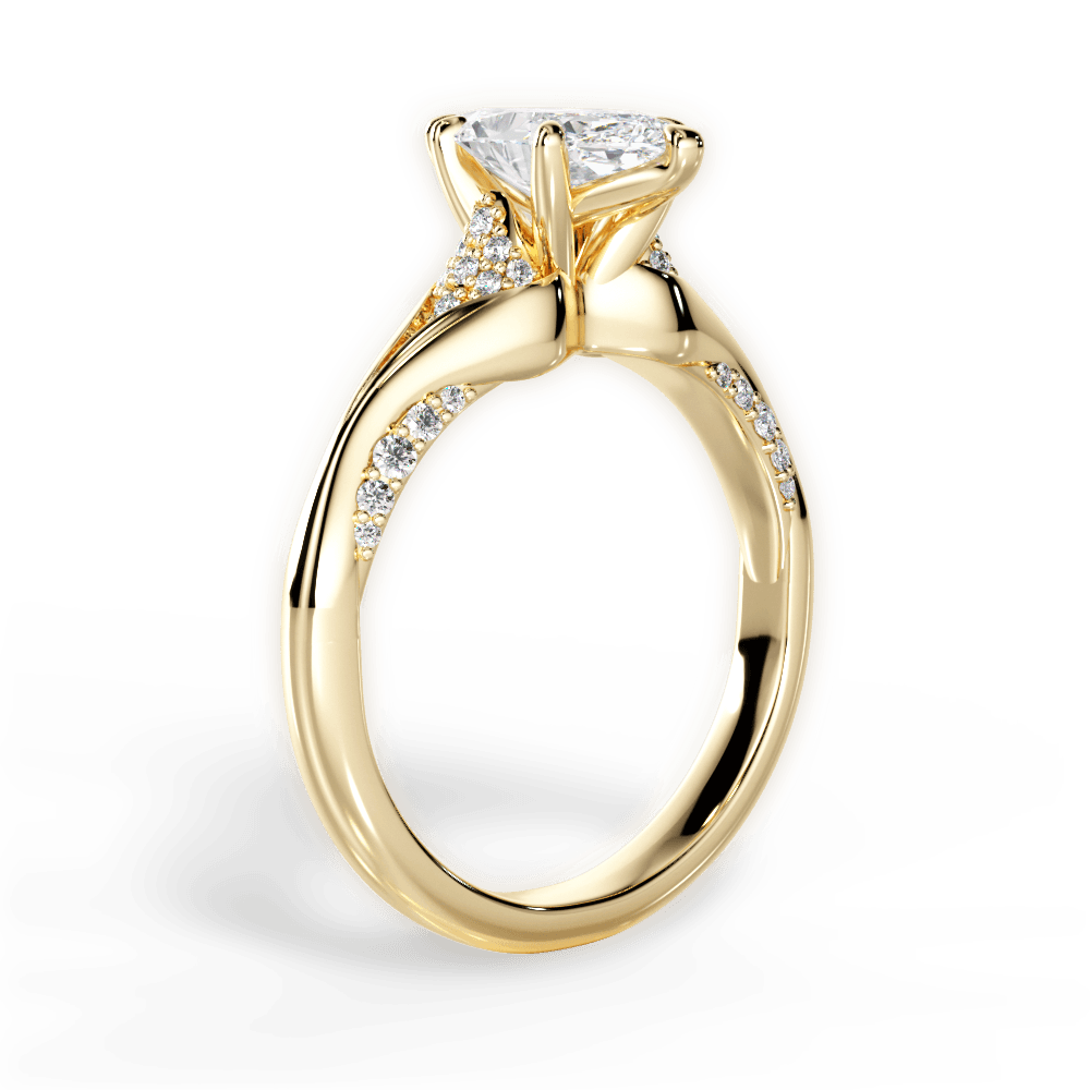 14kt Yellow Gold/18kt Yellow Gold/marquise/front