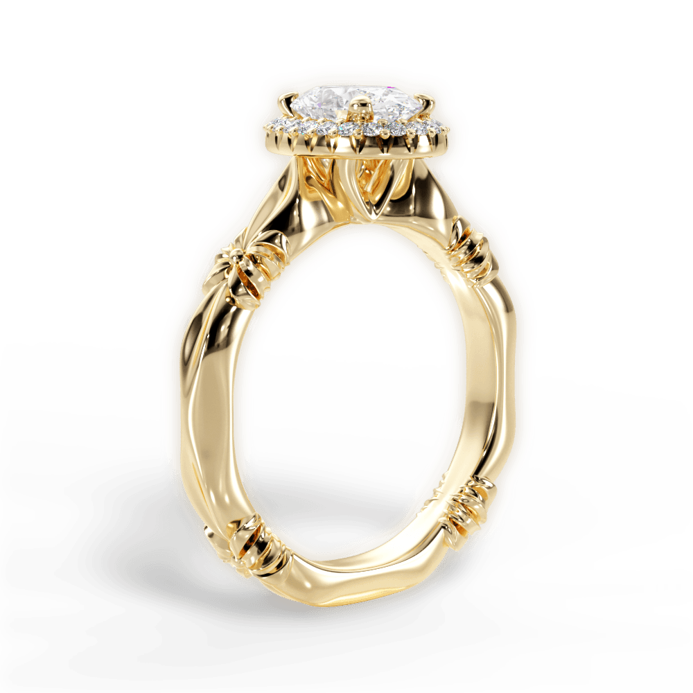 14kt Yellow Gold/18kt Yellow Gold/oval/front