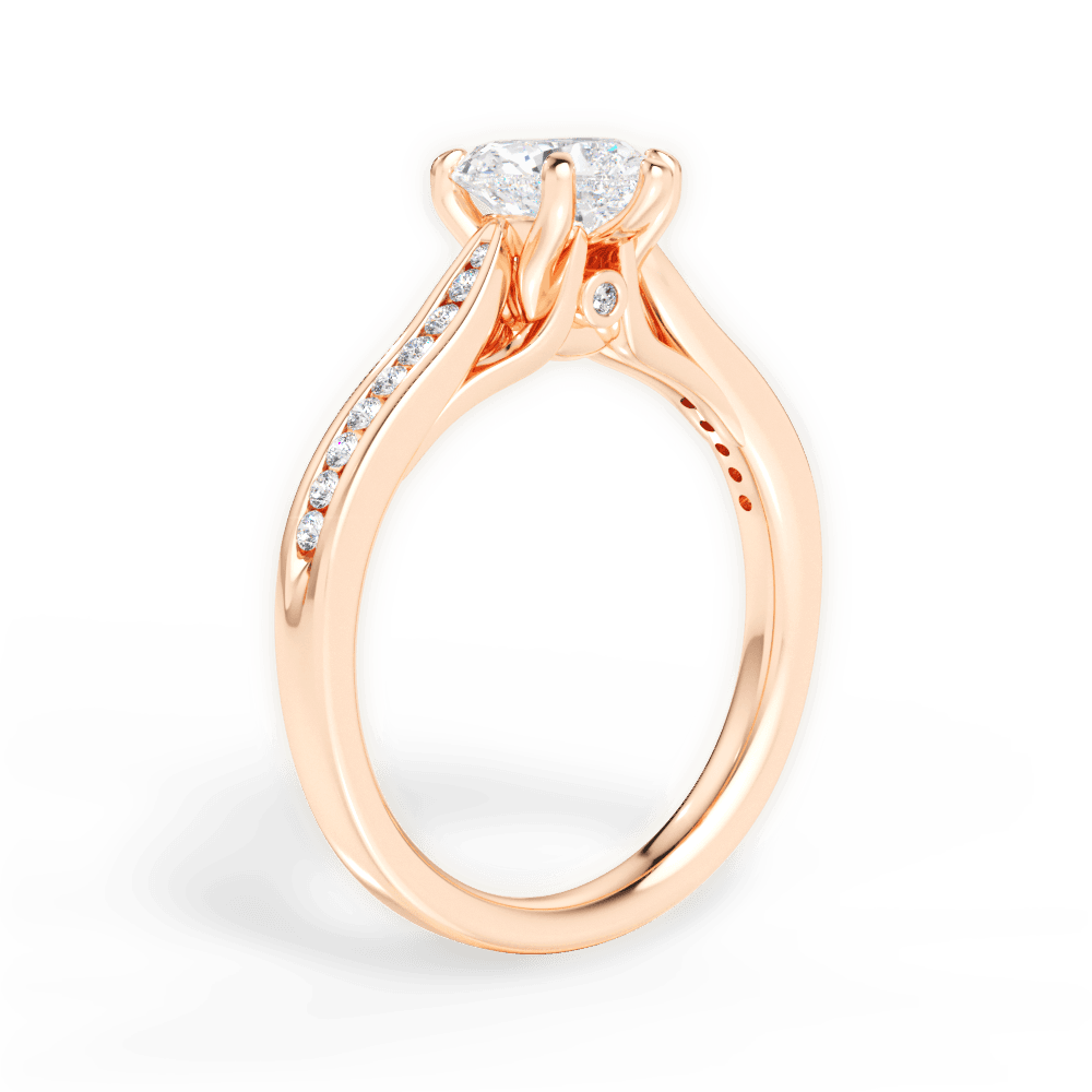 14kt Rose Gold/18kt Rose Gold/heart/front