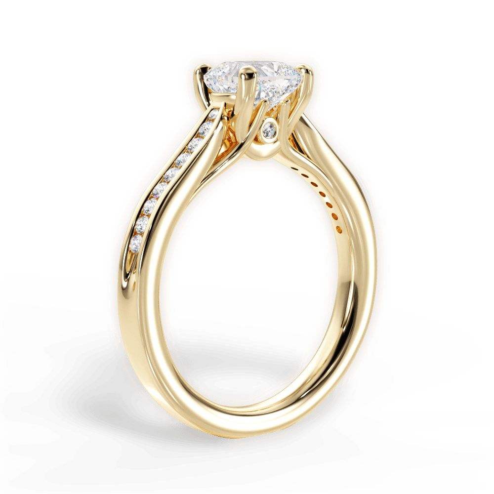 14kt Yellow Gold/18kt Yellow Gold/cushion/front